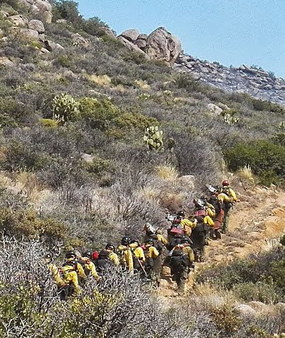 Granite Mountain Hotshots hiking to the fire — Photo by Joy Colura